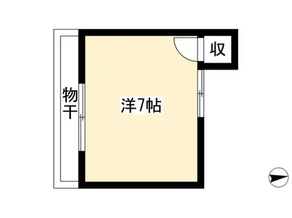 あじゃり橋(ワンルーム/2階)の間取り写真