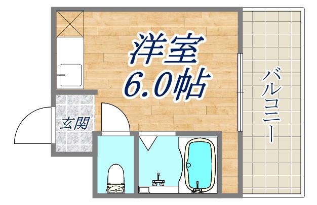 平野エスペランス(1K/6階)の間取り写真