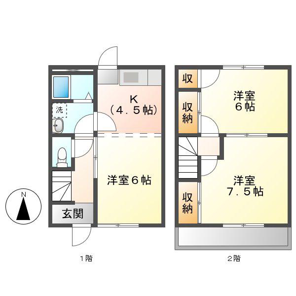 レジデンス日和屋(3K/1階)の間取り写真