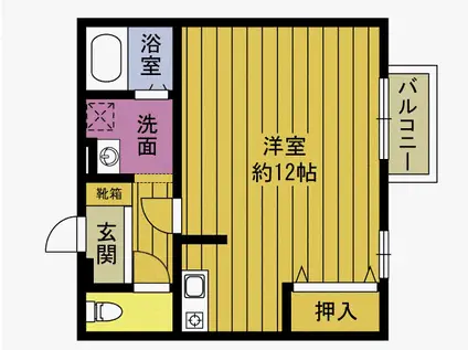 セジュール羽屋2(ワンルーム/1階)の間取り写真