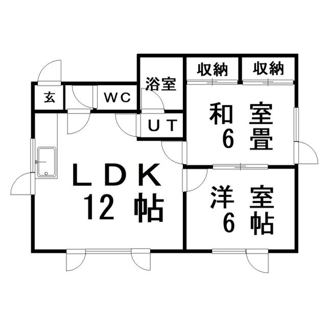 コラムささき(2LDK/2階)の間取り写真