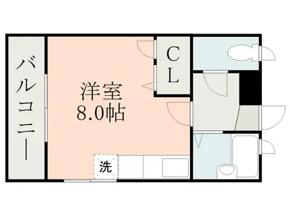 ユーフォリア(ワンルーム/4階)の間取り写真