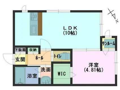 ラ・ルーチェ大清台(1LDK/2階)の間取り写真