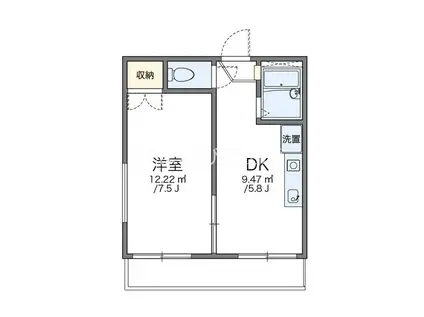 レオパレス花野(1DK/2階)の間取り写真