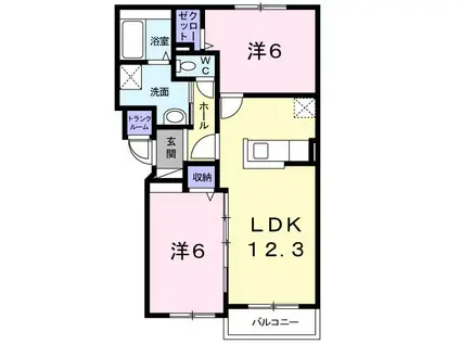 FELICITE II(2LDK/1階)の間取り写真