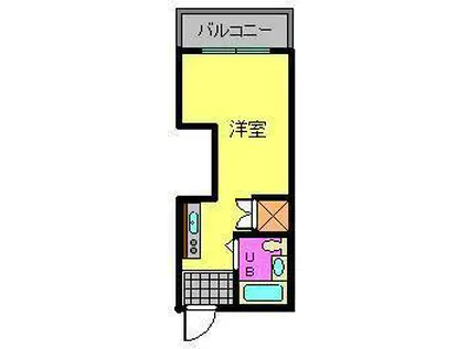 プレアール岩国駅東(ワンルーム/4階)の間取り写真