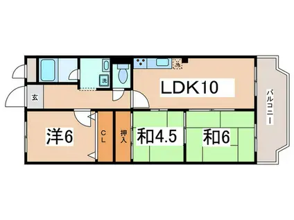 サニービラ(3LDK/1階)の間取り写真