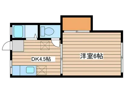 藤ハイツB(1DK/1階)の間取り写真
