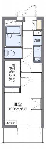レオパレス瓦町(1K/2階)の間取り写真