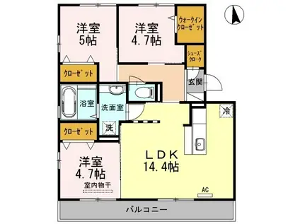 ピュアライト文京町(3LDK/3階)の間取り写真