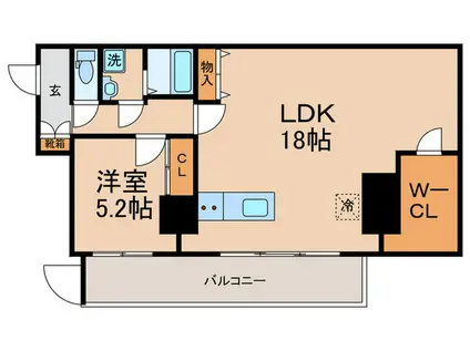 サンシティ四条西洞院(1LDK/1階)の間取り写真
