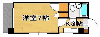 山本ビル(1K/3階)の間取り写真