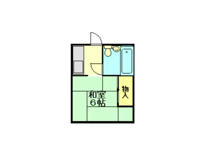 ジャパンビル・笠間(1K/1階)の間取り写真