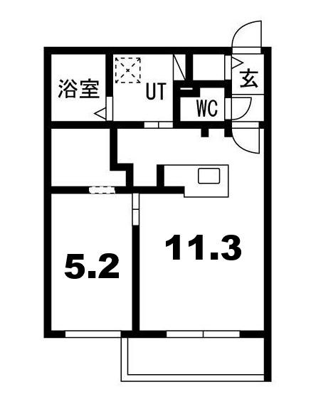 LEJONS GARDEN(1LDK/2階)の間取り写真