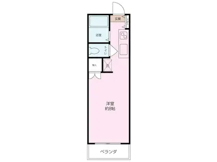 エスペランサ湘南 B(ワンルーム/1階)の間取り写真