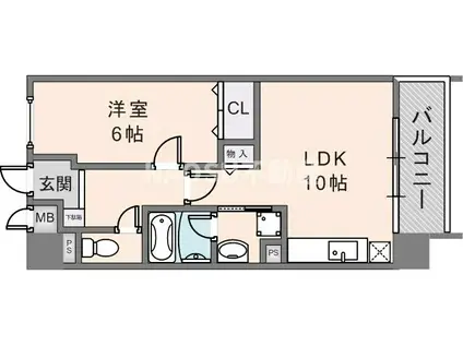 エトワール フィラント(1LDK/3階)の間取り写真