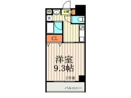 グランドゥールステージ50(1K/6階)の間取り写真