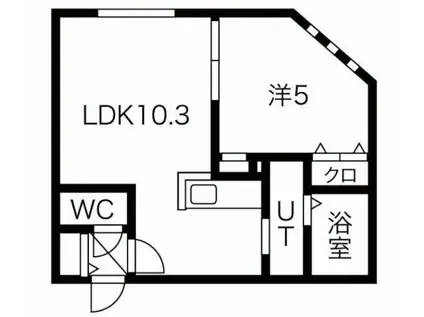S-RESIDENCE桑園イースト(1LDK/5階)の間取り写真
