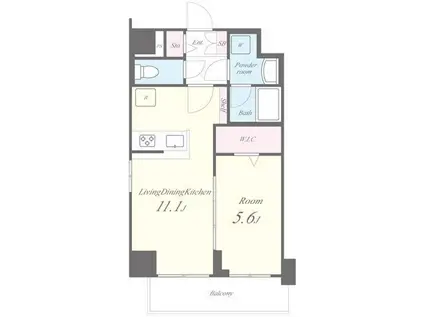 ET APARTMENT VERITAS(1LDK/3階)の間取り写真