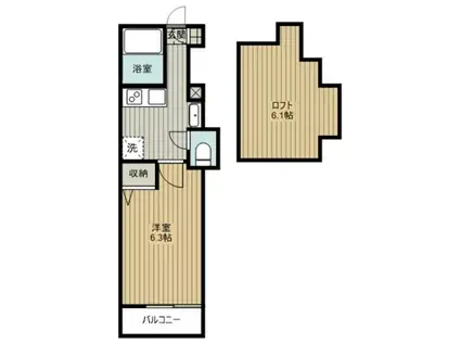 GRANQUAL MINAMIYONO(1K/3階)の間取り写真