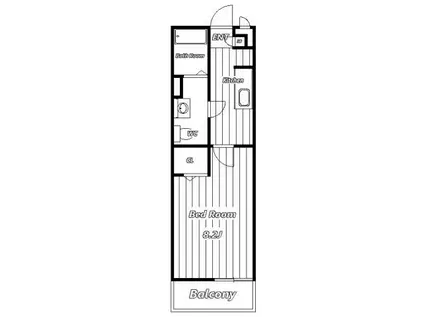 リブリ・JOY MAKUHARI(1K/1階)の間取り写真