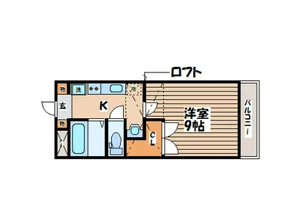 アーバンテラス(1K/2階)の間取り写真