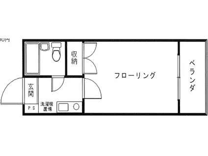 プレステイジA(1K/2階)の間取り写真