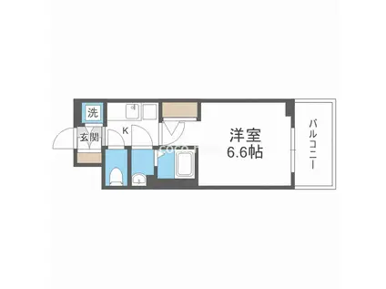 エスリード阿波座パークレジデンス(1K/11階)の間取り写真