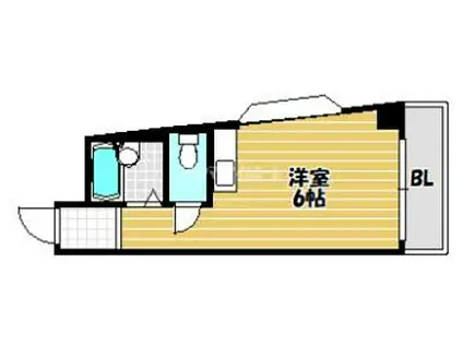 有馬パレス野崎(ワンルーム/3階)の間取り写真