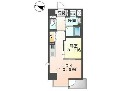 キアーズIII(1LDK/5階)の間取り写真