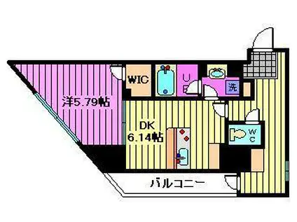 サクラレジデンス北浦和(1DK/6階)の間取り写真