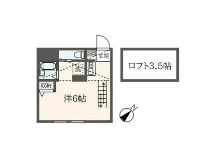 LE SOLEIL YOKOHAMA(ワンルーム/1階)の間取り写真