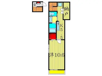 PALETTE(1K/3階)の間取り写真