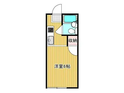 ベルハイツ(ワンルーム/1階)の間取り写真