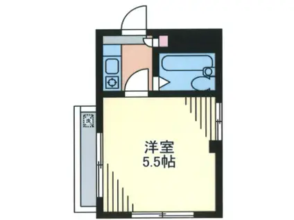 ジュネス桜川(ワンルーム/2階)の間取り写真