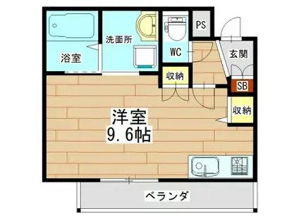 ガルリ高槻EST(ワンルーム/3階)の間取り写真