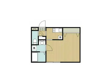 スカイ大井町(1K/3階)の間取り写真