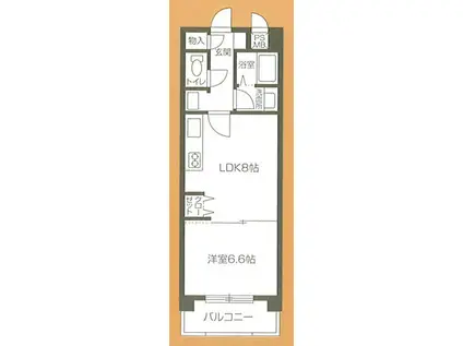 パシフィッククリオコート(1LDK/5階)の間取り写真