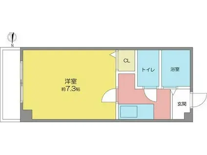 SD HILLS(1K/3階)の間取り写真