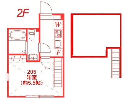 アザーレ・ソーニヨ日吉(1K/2階)の間取り写真