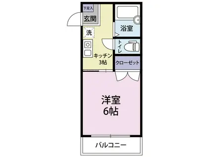 SUN PALACE(1K/1階)の間取り写真