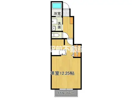 アヴニール II(ワンルーム/1階)の間取り写真