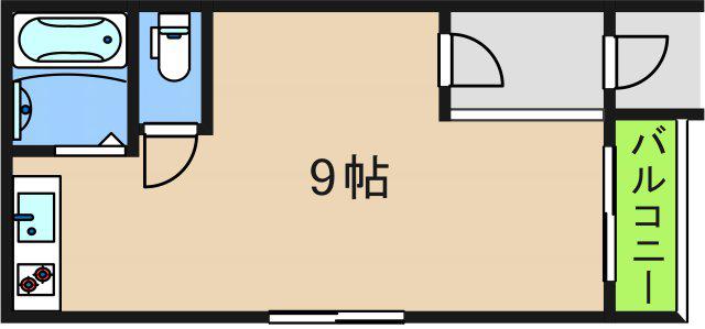 アドバンスハイム(ワンルーム/1階)の間取り写真