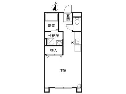 ピア長尾(ワンルーム/2階)の間取り写真