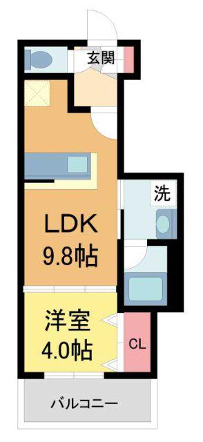 ウェルスクエア西宮(1LDK/1階)の間取り写真
