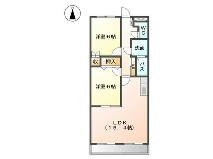 ASOBI-PALACE春木白土(2LDK/1階)の間取り写真