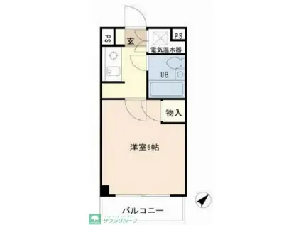 アルビオンシティ東浦和(ワンルーム/1階)の間取り写真