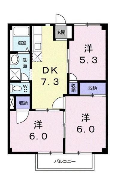 ニューシティマツザワ(3DK/1階)の間取り写真