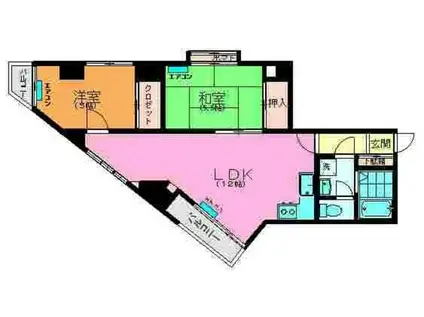 平井オーナーズマンション第1(2LDK/4階)の間取り写真