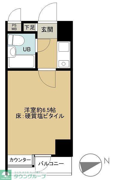 常盤台ダイカンプラザシティ(1K/2階)の間取り写真